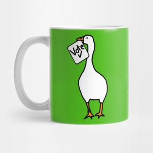 White Goose with Stolen Vote Message Mug